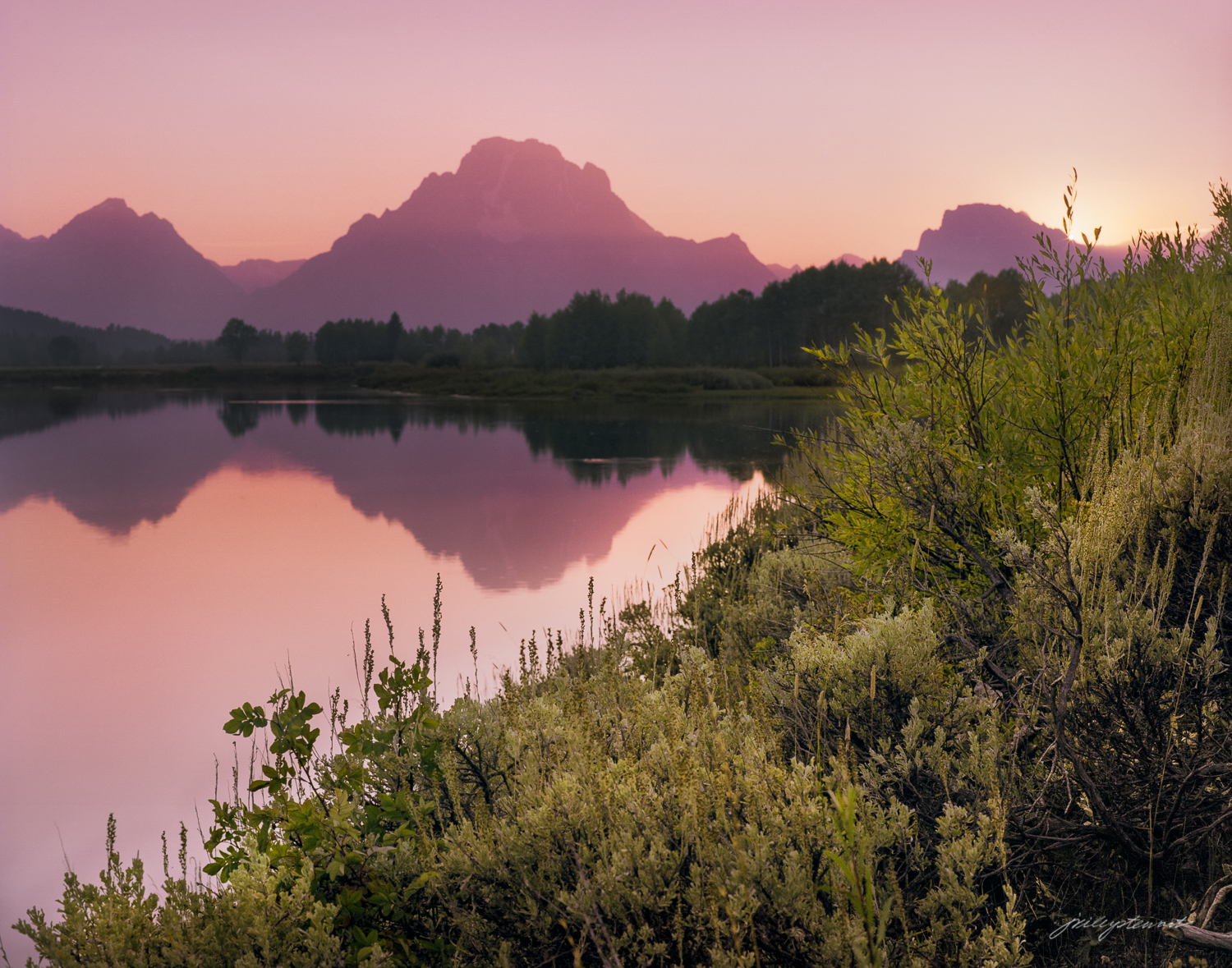 "Purple Mountains Majesty Grand Tetons" -Limited Edition Print
